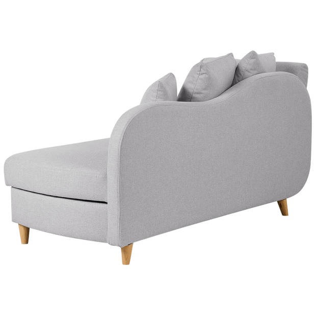 Beliani MERI - Chaise longue-Grijs-Linnen