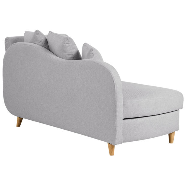 Beliani MERI - Chaise longue-Grijs-Linnen