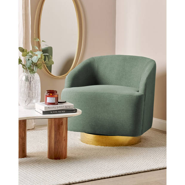 Beliani LAVIK - Fauteuil-Groen-Polyester