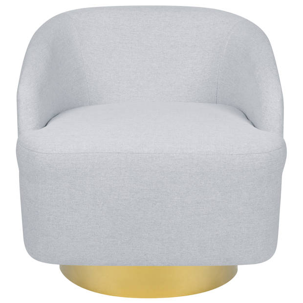 Beliani LAVIK - Fauteuil-Grijs-Polyester