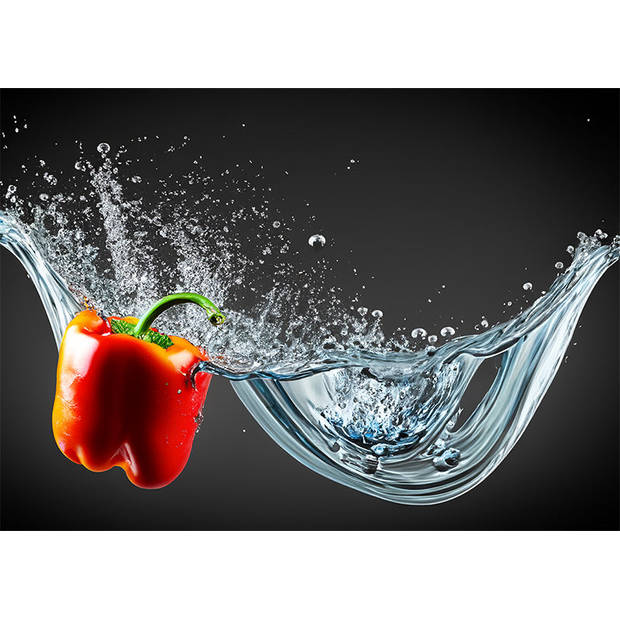 Inductiebeschermer - Splash Paprika - 90x52 cm