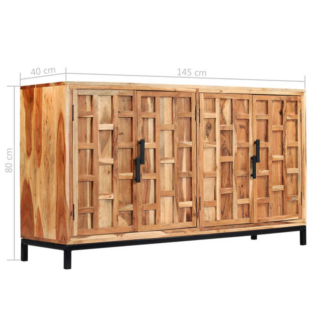 The Living Store Houten dressoir - Acaciahout - 145 x 40 x 80 cm