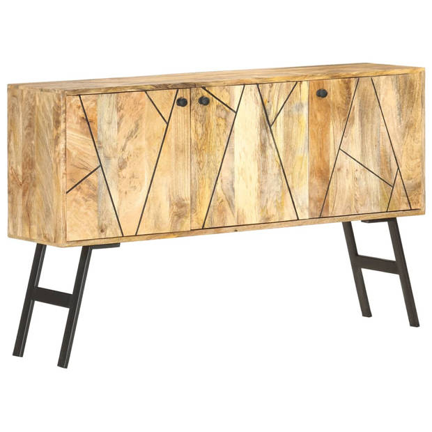 The Living Store Vintage Massief Mangohouten Dressoir - 118 x 30 x 75 cm - Bruin