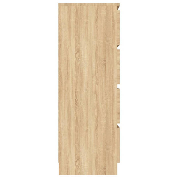vidaXL Dressoir 60x35x98,5 cm bewerkt hout sonoma eikenkleurig