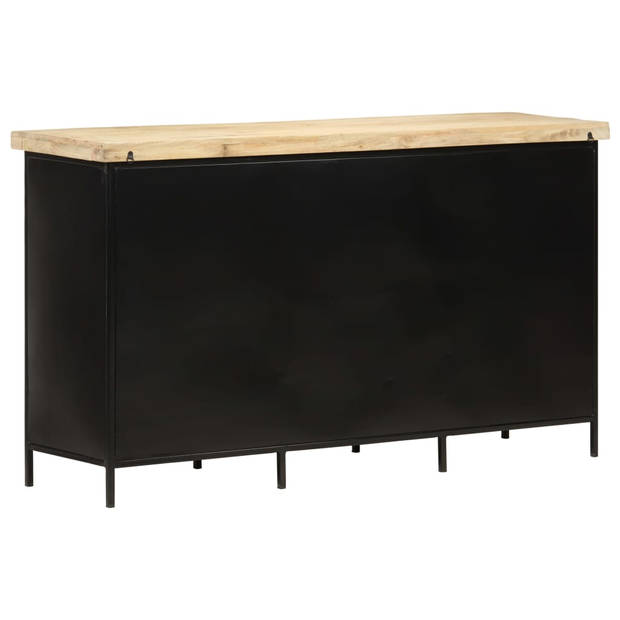 The Living Store Mangohouten Dressoir - 140 x 38 x 76 cm - Rustieke Industriële Stijl