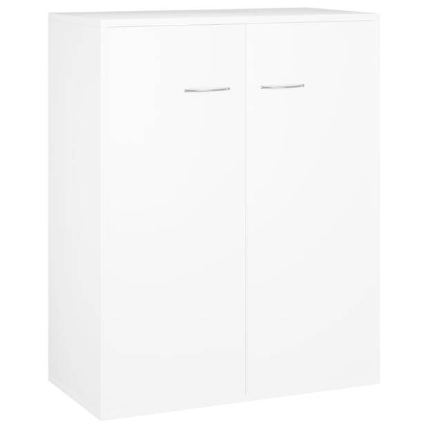 The Living Store Dressoir - Wit - 60 x 30 x 75 cm - 2 deuren - Spaanplaat