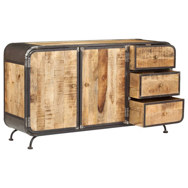 The Living Store Dressoir Antieke Stijl - Massief Mangohout - 140 x 40 x 80 cm