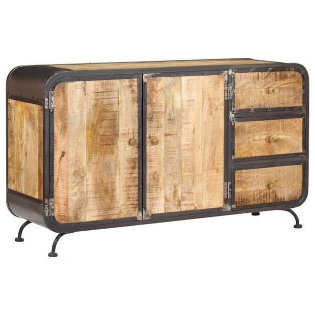 The Living Store Dressoir Antieke Stijl - Massief Mangohout - 140 x 40 x 80 cm