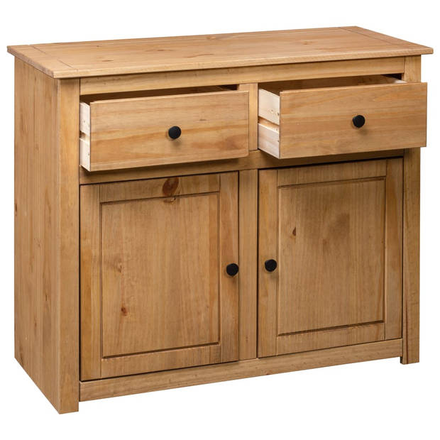 The Living Store Dressoir Rustic Pine - 93 x 40 x 80 cm - 2 lades en 2 deuren