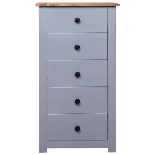 vidaXL Dressoir Panama Range 46x40x89 cm grenenhout grijs