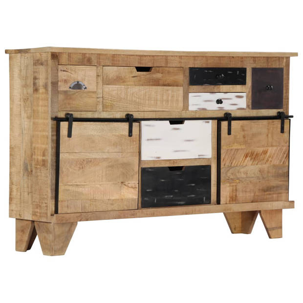 The Living Store Dressoir Massief Mangohout - 140 x 38 x 90 cm - 7 lades en 2 deuren