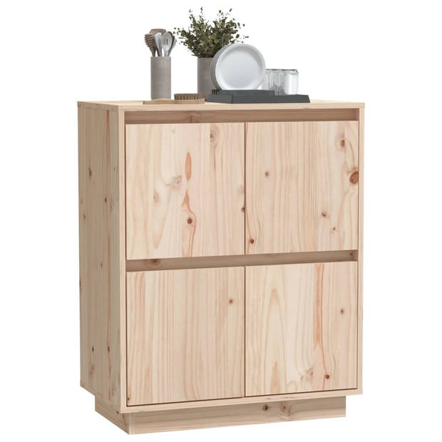 The Living Store Dressoir - Houten - 60 x 34 x 75 cm - 4 deuren