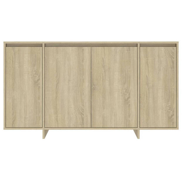 The Living Store Dressoir Bijzetkast - 135 x 41 x 75 cm - Sonoma eiken - Montage vereist