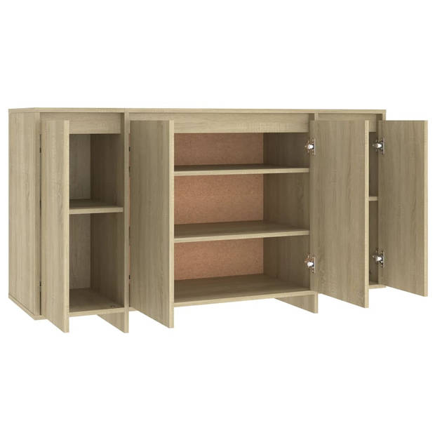 vidaXL Dressoir 135x41x75 cm bewerkt hout sonoma eikenkleurig