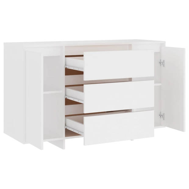 vidaXL Dressoir met 3 lades 120x41x75 cm bewerkt hout wit