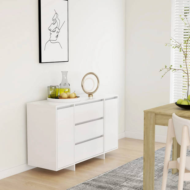 The Living Store Dressoir - Bijzetkast - 120 x 41 x 75 cm - wit