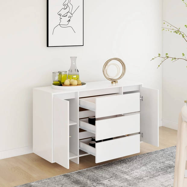 The Living Store Dressoir - Bijzetkast - 120 x 41 x 75 cm - wit