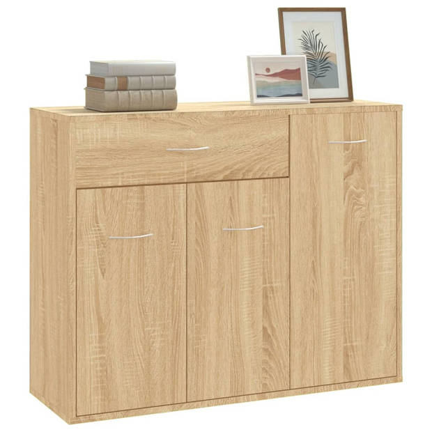 The Living Store Dressoir - Kast - 88 x 30 x 70 cm - Sonoma Eiken