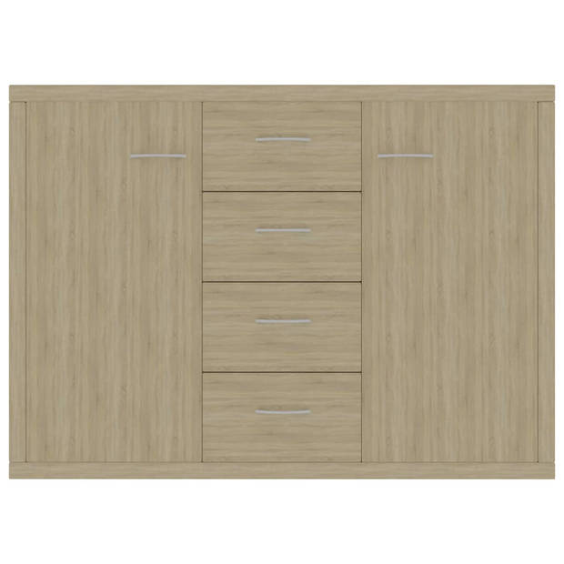 The Living Store Dressoir - Sonoma Eiken - 88 x 30 x 65 cm - 4 lades - 2 deuren