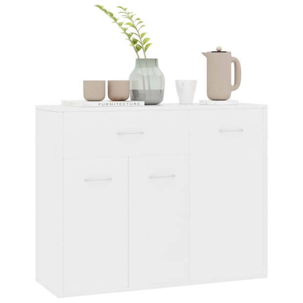 The Living Store Dressoir Nordic - Wit - 88 x 30 x 70 cm - Minimalistisch design