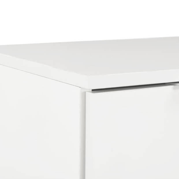 The Living Store Dressoir Kast - Wit - 71 x 35 x 80 cm - Hoogglans