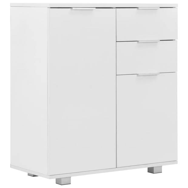 The Living Store Dressoir Kast - Wit - 71 x 35 x 80 cm - Hoogglans