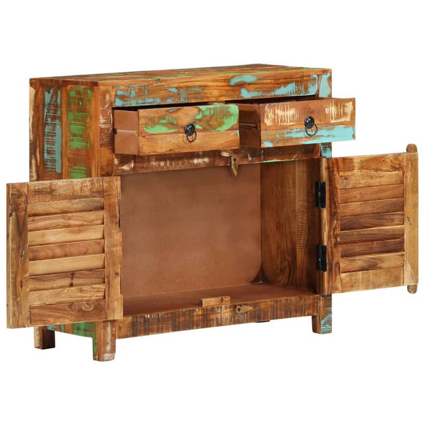 The Living Store Dressoir - Gerecycled hout - 70 x 30 x 68 cm - 2 deuren en 2 lades