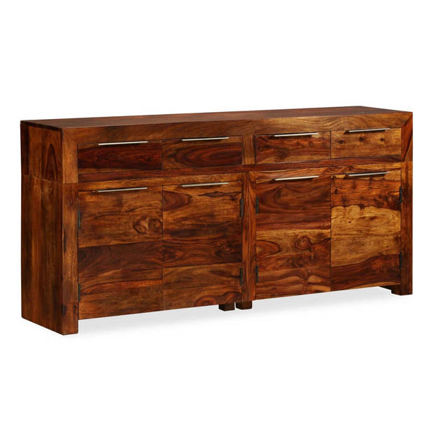 The Living Store Sheesham Dressoir - 160 x 35 x 75 cm - Bruin - Massief hout