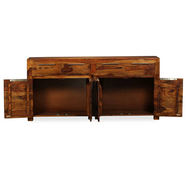 The Living Store Sheesham Dressoir - 160 x 35 x 75 cm - Bruin - Massief hout