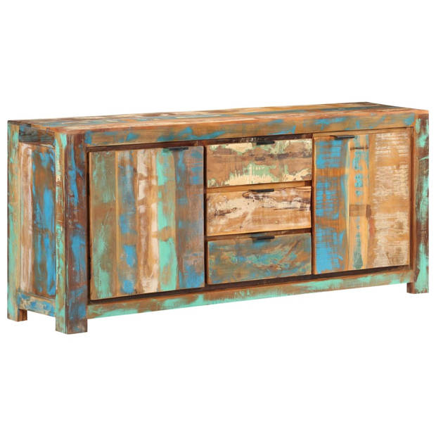 The Living Store Houten dressoir - opbergkast 2 deuren 3 lades - 175 x 40 x 75 cm - Gerecycled hout