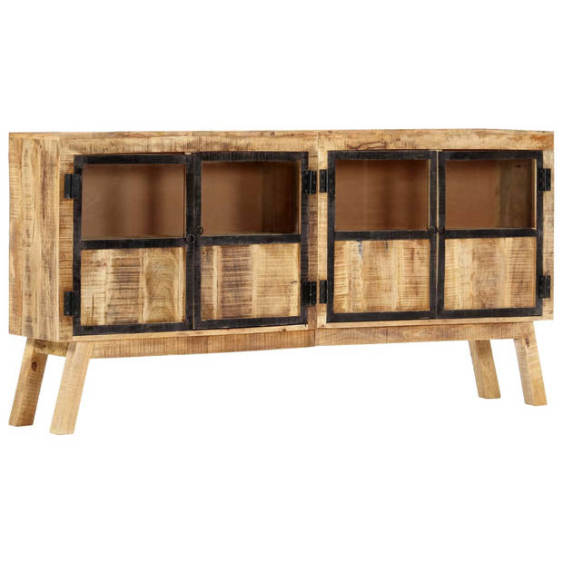 The Living Store Dressoir - 2 deuren - 160 x 30 x 80 cm - Massief ruw mangohout