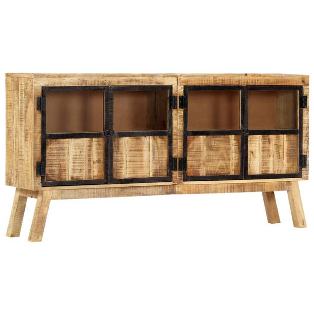 The Living Store Dressoir - 2 deuren - 160 x 30 x 80 cm - Massief ruw mangohout