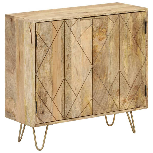 The Living Store Dressoir - Rustieke Charme - Houten Meubel - 80x30x75cm - Massief Mangohout