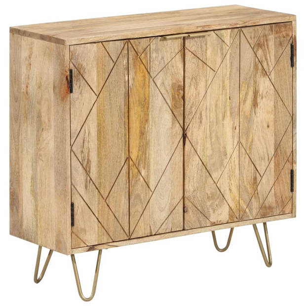 The Living Store Dressoir - Rustieke Charme - Houten Meubel - 80x30x75cm - Massief Mangohout