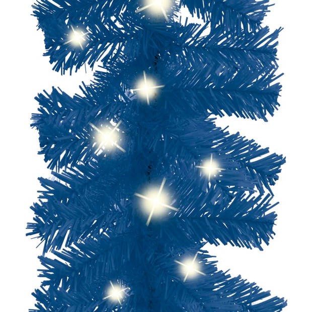 The Living Store Kerstslinger - Blauw PVC - 10m - LED-verlichting - 150 LEDs - 900 takken