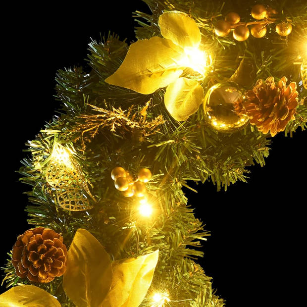 vidaXL Kerstslinger met LED-lampjes 2,7 m PVC groen