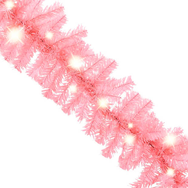 vidaXL Kerstslinger met LED-lampjes 10 m roze