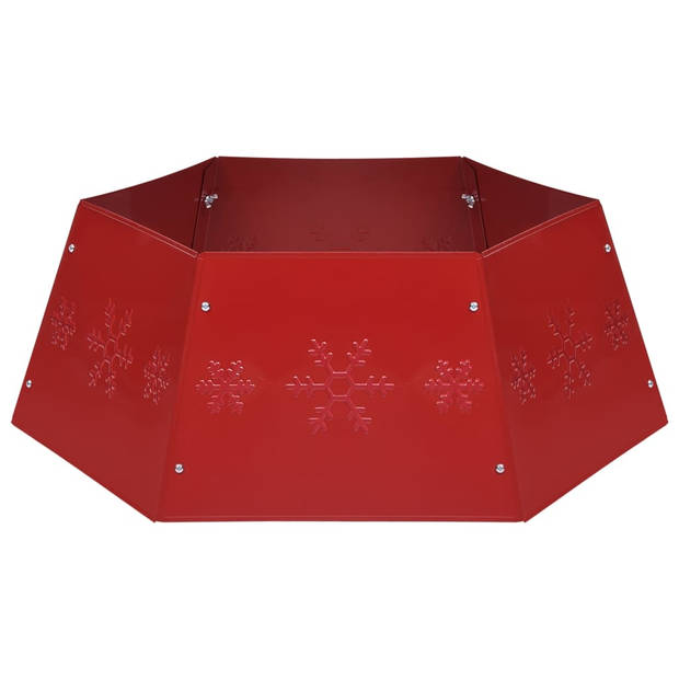 The Living Store Kerstboomkraag - Metaal - Rood - 52.5 cm/68 cm - H25cm - Montage vereist