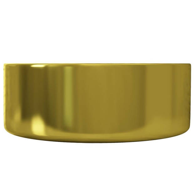 The Living Store Wastafel - Badkamer Accessoires - 400x150mm - Gouden Keramiek