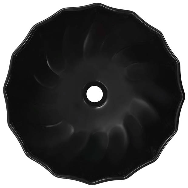 vidaXL Wastafel 46x17 cm keramiek zwart