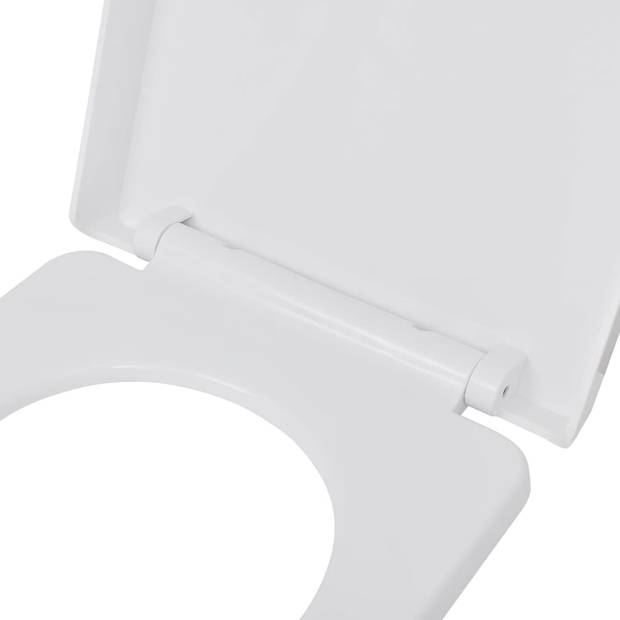 The Living Store Toiletbril - Soft-close - Wit - Kunststof - 46x36 cm - Incl - 2 toiletbrillen