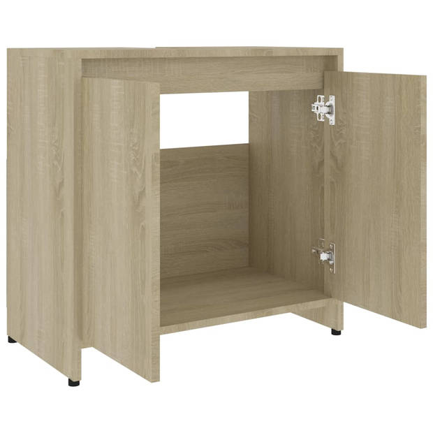 vidaXL Badkamerkast 60x33x61 cm bewerkt hout sonoma eikenkleurig