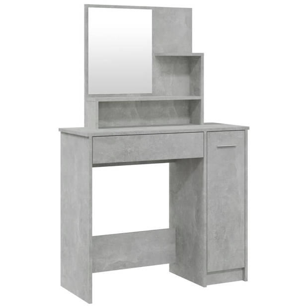 The Living Store Kaptafel Betongrijs - The Living Store - Woonaccessoires - 86.5 x 35 x 136 cm - Hoogwaardig hout