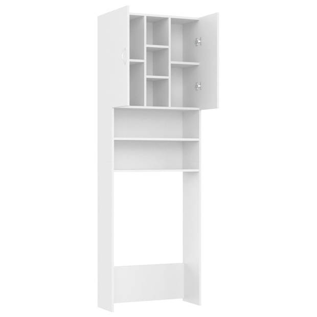 The Living Store Badkaast s - Badkaast - 64x25.5x190 cm - wit hout