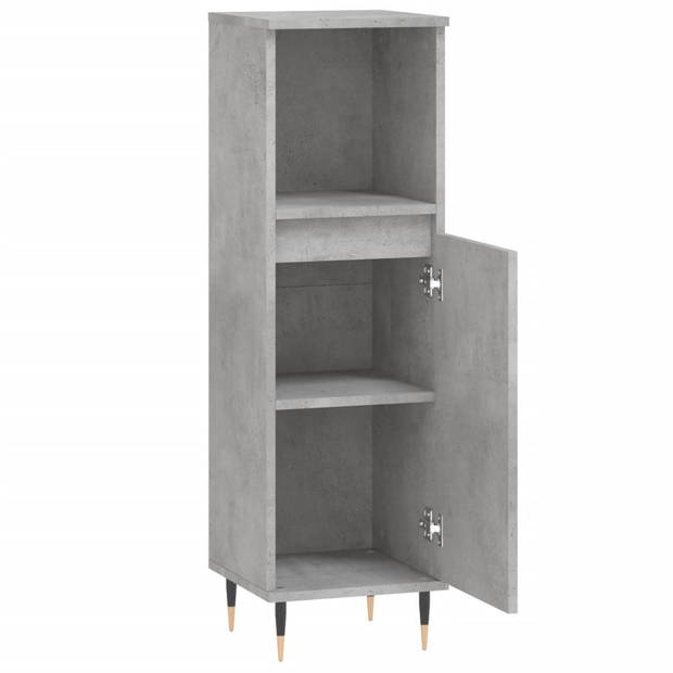 The Living Store Badkaast Betongrijs - - 30 x 30 x 100 cm - Duurzaam en stabiel