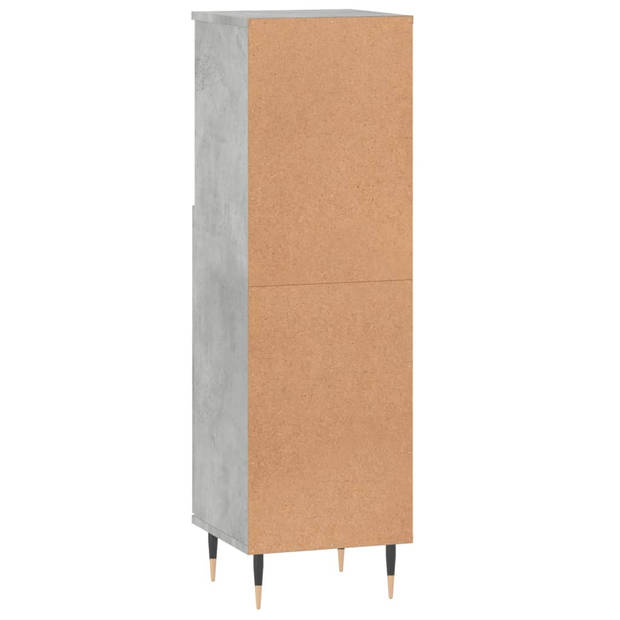 The Living Store Badkaast Betongrijs - - 30 x 30 x 100 cm - Duurzaam en stabiel