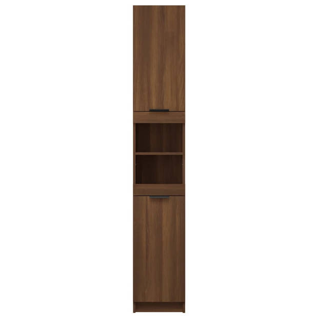 vidaXL Badkamerkast 32x34x188,5 cm bewerkt hout bruin eikenkleur