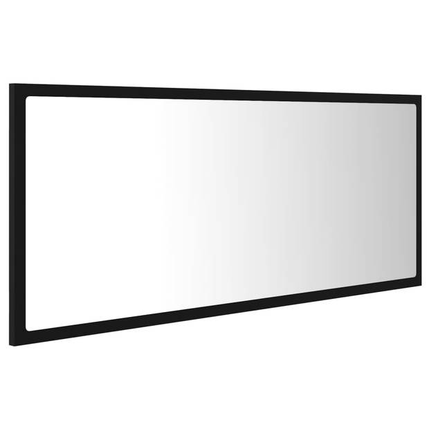 vidaXL Badkamerspiegel LED 100x8,5x37 cm acryl zwart