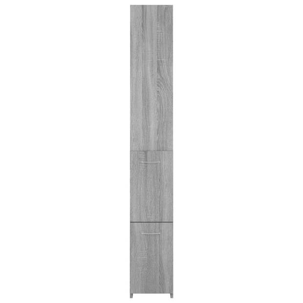 vidaXL Badkamerkast 25x26,5x170cm bewerkt hout grijs sonoma eikenkleur