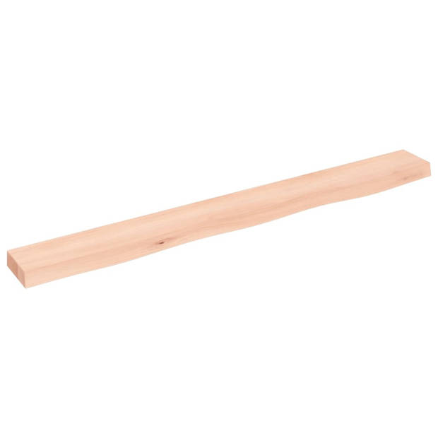 The Living Store Wandplank - Rustieke stijl - Massief eikenhout - 100x10x4 cm - 20 kg draagvermogen